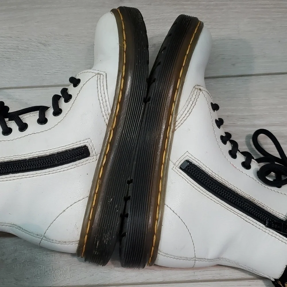 Doc Dr.Martens Zaval J Kids Ankle Leather Lace Up Boots shoes sz US12